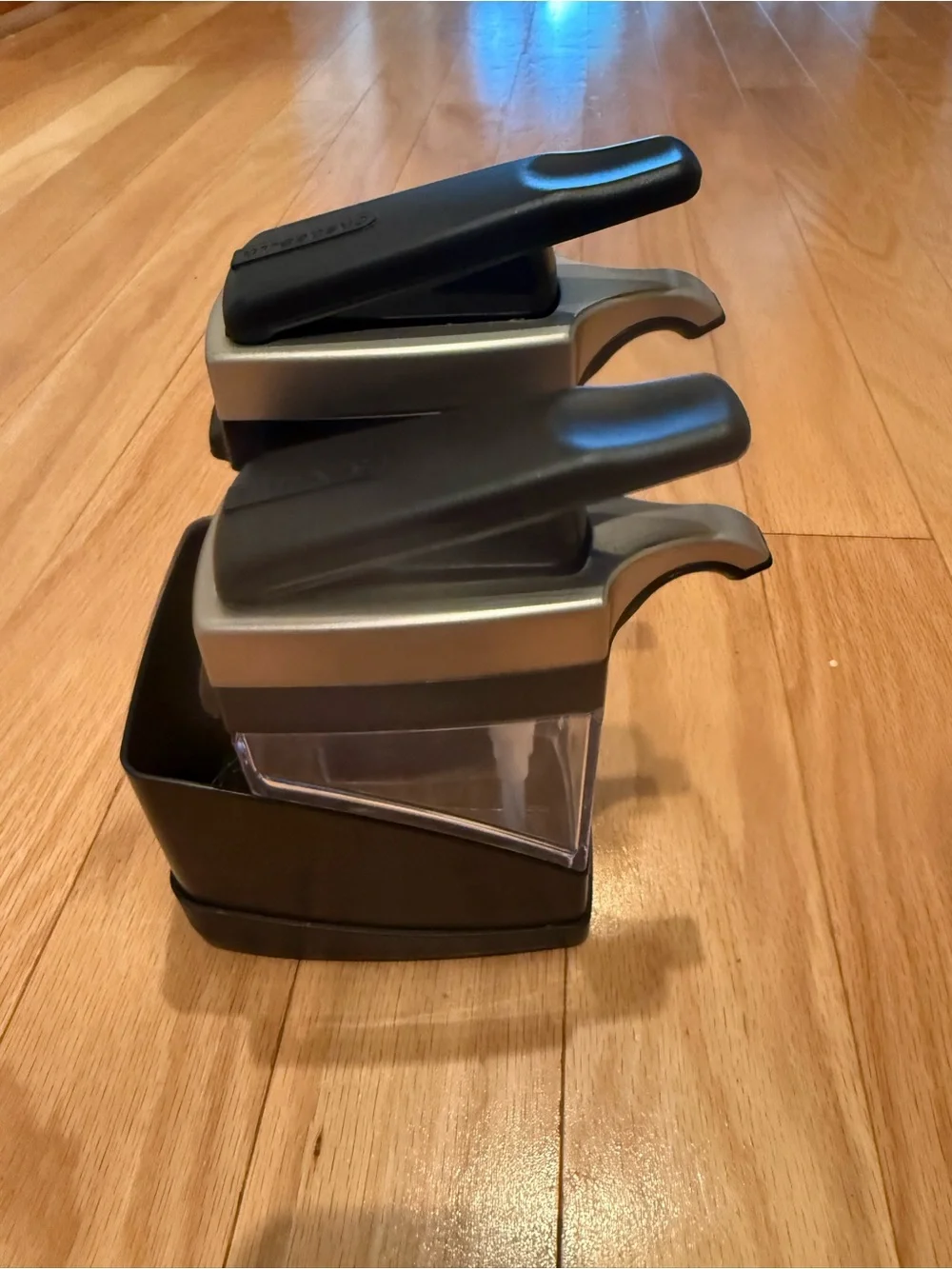Dual-Compartment Black and Silver Liquid Soap Dispenser